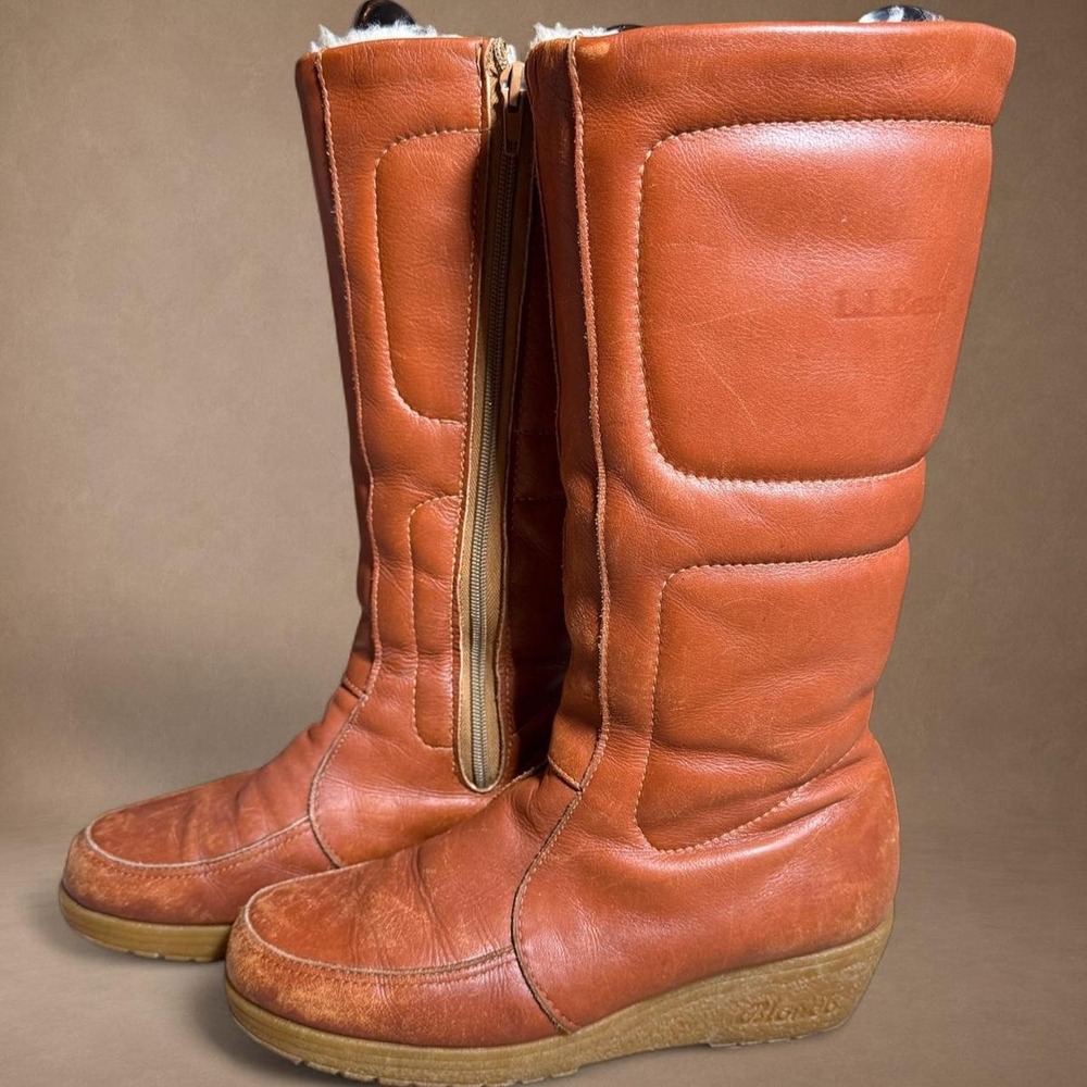 Rare 70s vintage L.L.Bean x Blondo leather boots cognac caramel brown